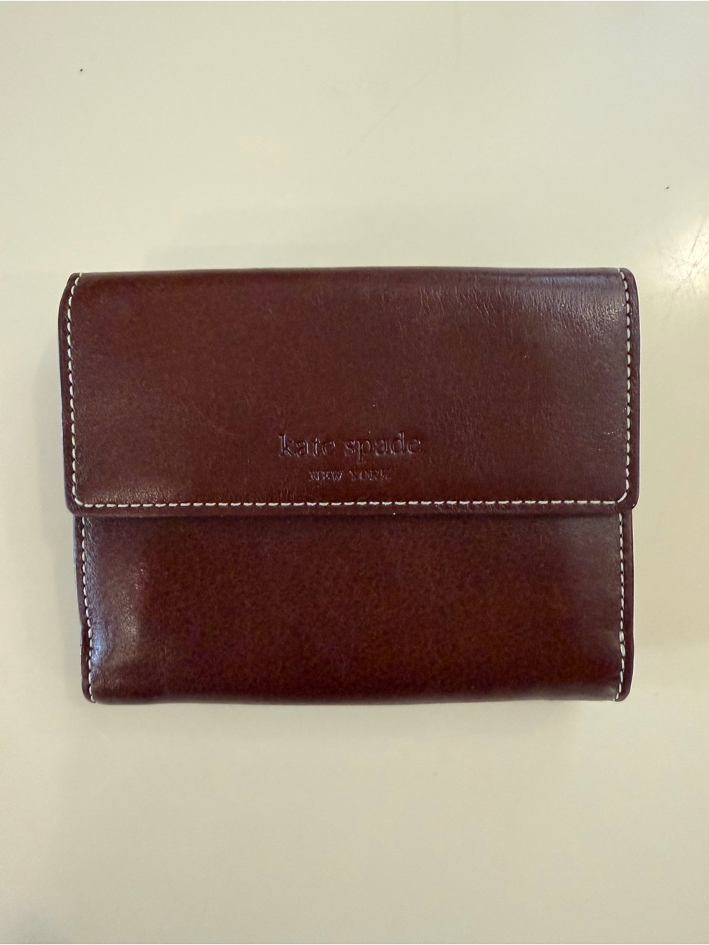 NWT Kate Spade Brown Leather Wallet - Compact Fold
